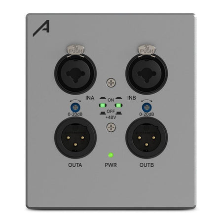 Audibax Pro M88 WP22IODN - Panel de control Dante 2x2 con entradas combo, salidas XLR y PoE - Tempo Shop