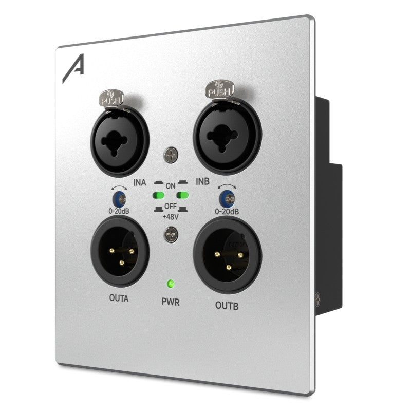 Audibax Pro M88 WP22IODN - Panel de control Dante 2x2 con entradas combo, salidas XLR y PoE - Tempo Shop