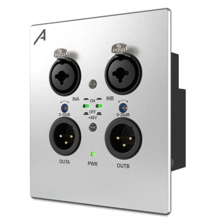Audibax Pro M88 WP22IODN - Panel de control Dante 2x2 con entradas combo, salidas XLR y PoE - Tempo Shop