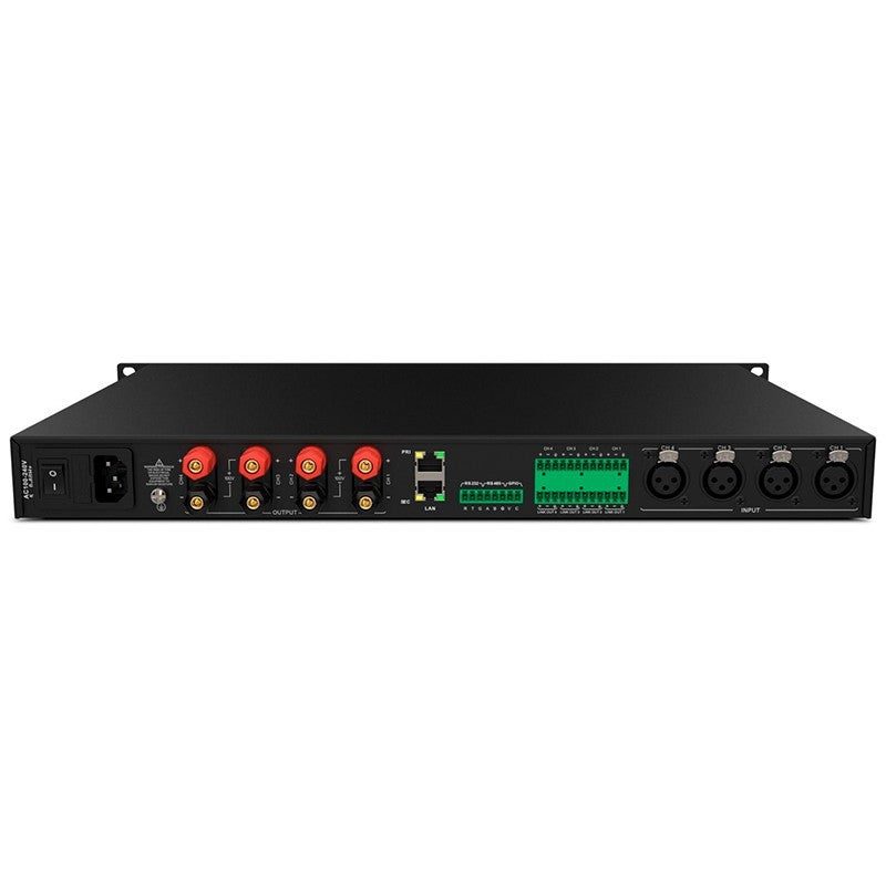 Audibax Pro MA4500T DSP Dante - Amplificador de matriz 19″ 4×300 W con DSP, Dante y control Ethernet (1U) - Tempo Shop