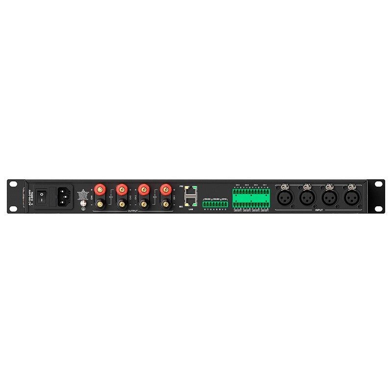 Audibax Pro MA4500T DSP Dante - Amplificador de matriz 19″ 4×300 W con DSP, Dante y control Ethernet (1U) - Tempo Shop