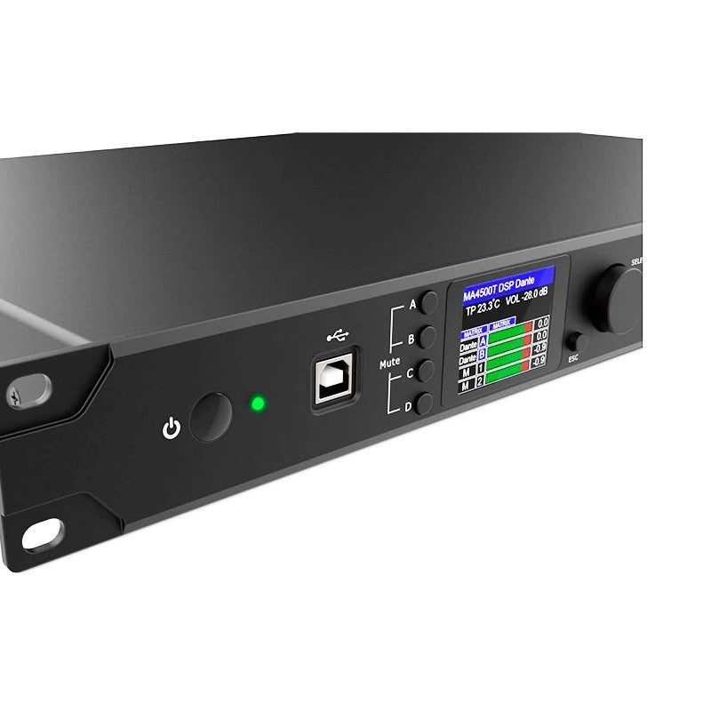 Audibax Pro MA4500T DSP Dante - Amplificador de matriz 19″ 4×300 W con DSP, Dante y control Ethernet (1U) - Tempo Shop