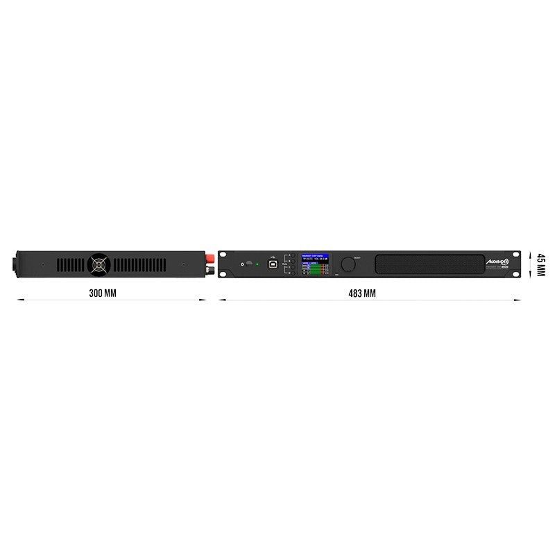 Audibax Pro MA4500T DSP Dante - Amplificador de matriz 19″ 4×300 W con DSP, Dante y control Ethernet (1U) - Tempo Shop