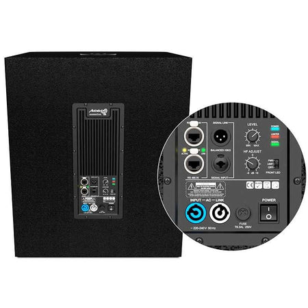 Audibax Pro Manhattan 18S - Subwoofer activo de 18″, 1800 W RMS, 142 dB pico con DSP y salida XLR - Tempo Shop