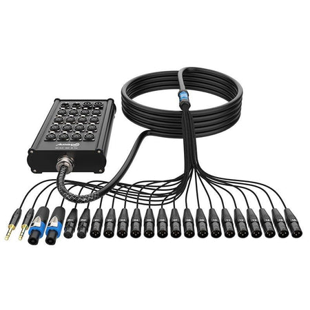 Audibax Pro MC XLR 162230 Pro 30M - Cajetín de escenario multicore 30 m, 16 XLR + 2 XLR + 2 Speakon - Tempo Shop