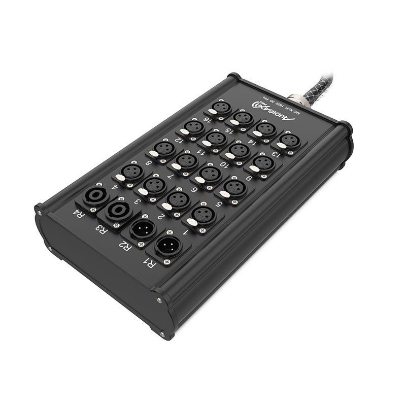 Audibax Pro MC XLR 162230 Pro 30M - Cajetín de escenario multicore 30 m, 16 XLR + 2 XLR + 2 Speakon - Tempo Shop