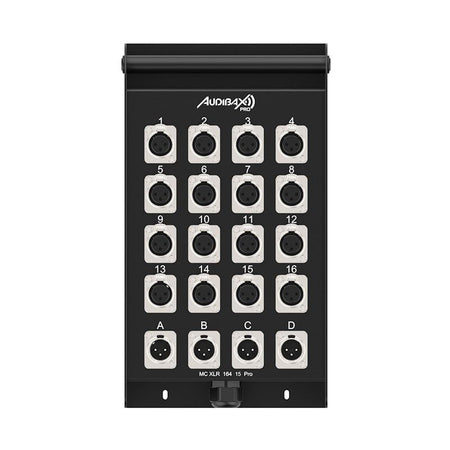 Audibax Pro MC XLR 16415 Pro - Cajetín de escenario multicore 15 m, 16 entradas XLR + 4 retornos XLR - Tempo Shop