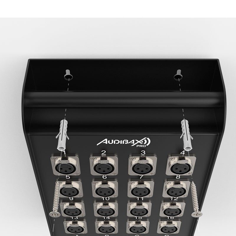 Audibax Pro MC XLR 16415 Pro - Cajetín de escenario multicore 15 m, 16 entradas XLR + 4 retornos XLR - Tempo Shop