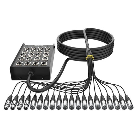 Audibax Pro MC XLR 16430 Pro - Cajetín de escenario multicore 30 m, 16 entradas XLR + 4 retornos XLR - Tempo Shop