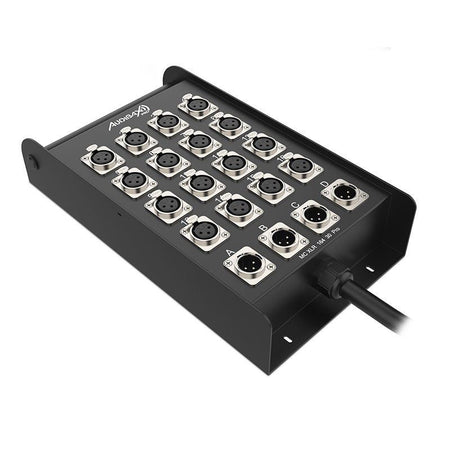Audibax Pro MC XLR 16430 Pro - Cajetín de escenario multicore 30 m, 16 entradas XLR + 4 retornos XLR - Tempo Shop