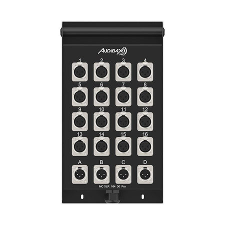 Audibax Pro MC XLR 16430 Pro - Cajetín de escenario multicore 30 m, 16 entradas XLR + 4 retornos XLR - Tempo Shop