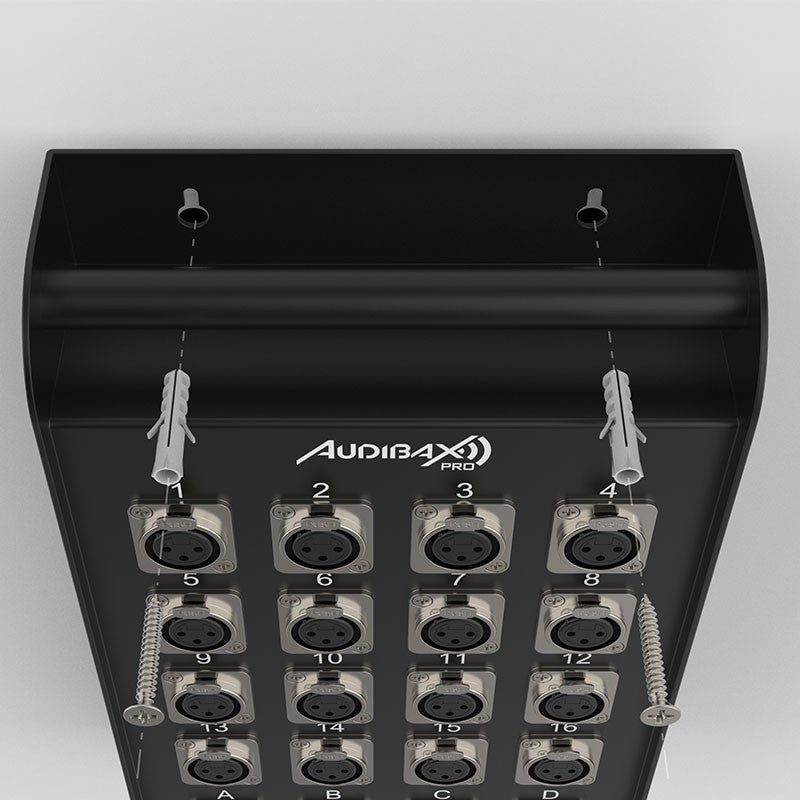 Audibax Pro MC XLR 16430 Pro - Cajetín de escenario multicore 30 m, 16 entradas XLR + 4 retornos XLR - Tempo Shop