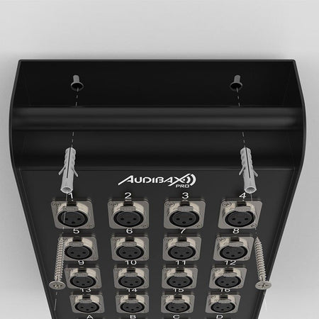 Audibax Pro MC XLR 16430 Pro - Cajetín de escenario multicore 30 m, 16 entradas XLR + 4 retornos XLR - Tempo Shop
