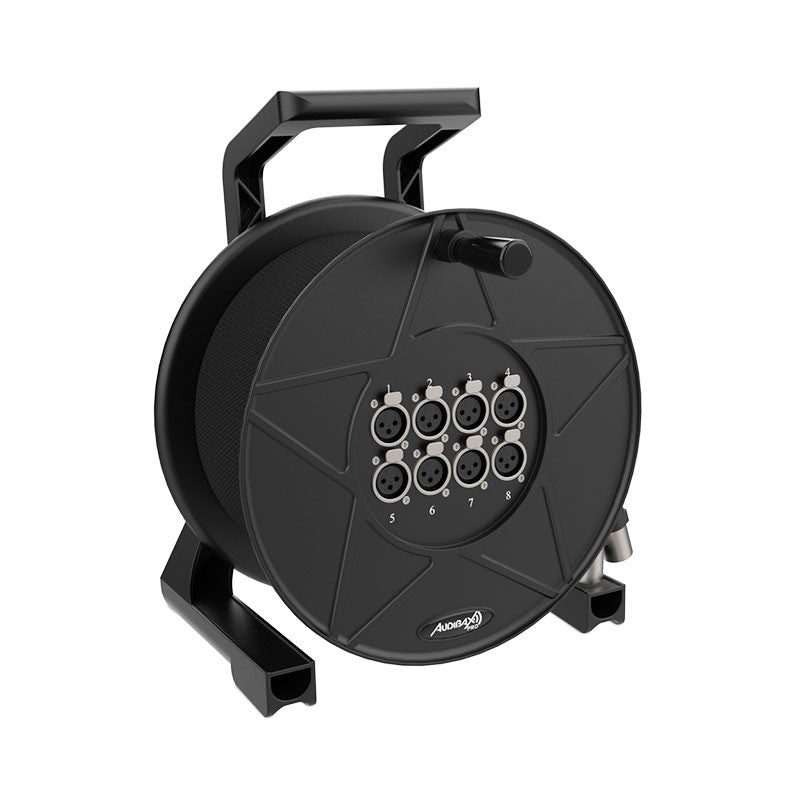 Audibax Pro MC XLR 8815 Drum Pro - Carrete multicore 8×8 XLR de 15 m para escenario - Tempo Shop