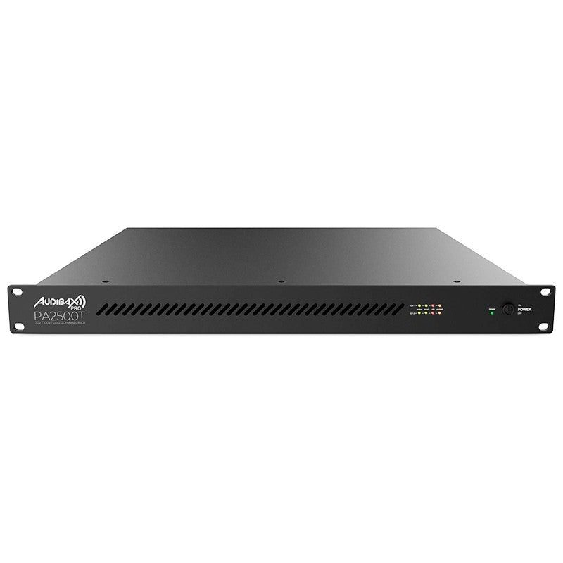Audibax Pro PA2500T - Amplificador de instalación 19″ 2×500 W (Clase D, Low-Z/70/100 V) - Tempo Shop