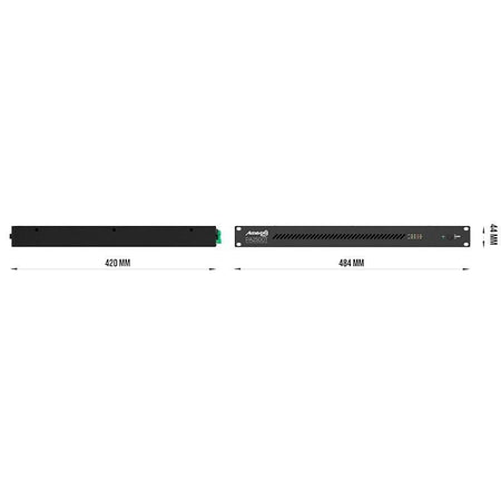 Audibax Pro PA2500T - Amplificador de instalación 19″ 2×500 W (Clase D, Low-Z/70/100 V) - Tempo Shop