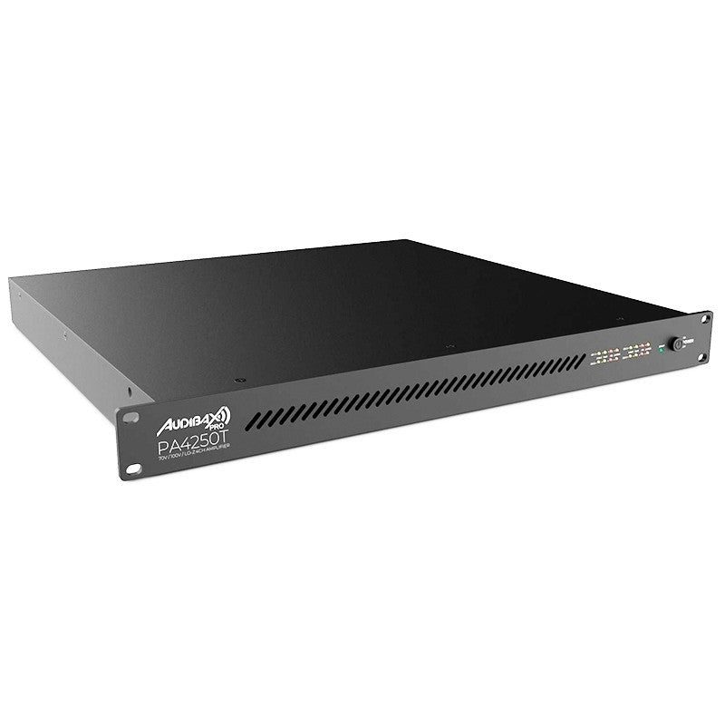 Audibax Pro PA4250T - Amplificador de instalación 19″ 4×240 W (Clase D, Low-Z/70/100 V) - Tempo Shop
