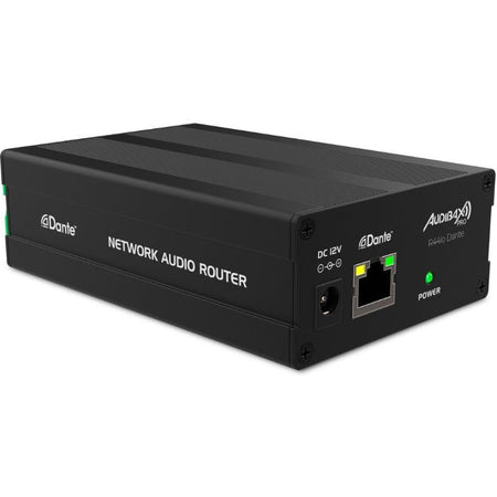Audibax Pro R44io Dante - Interfaz 4×4 analógica/Dante compacta de 12 V para instalación y rental - Tempo Shop