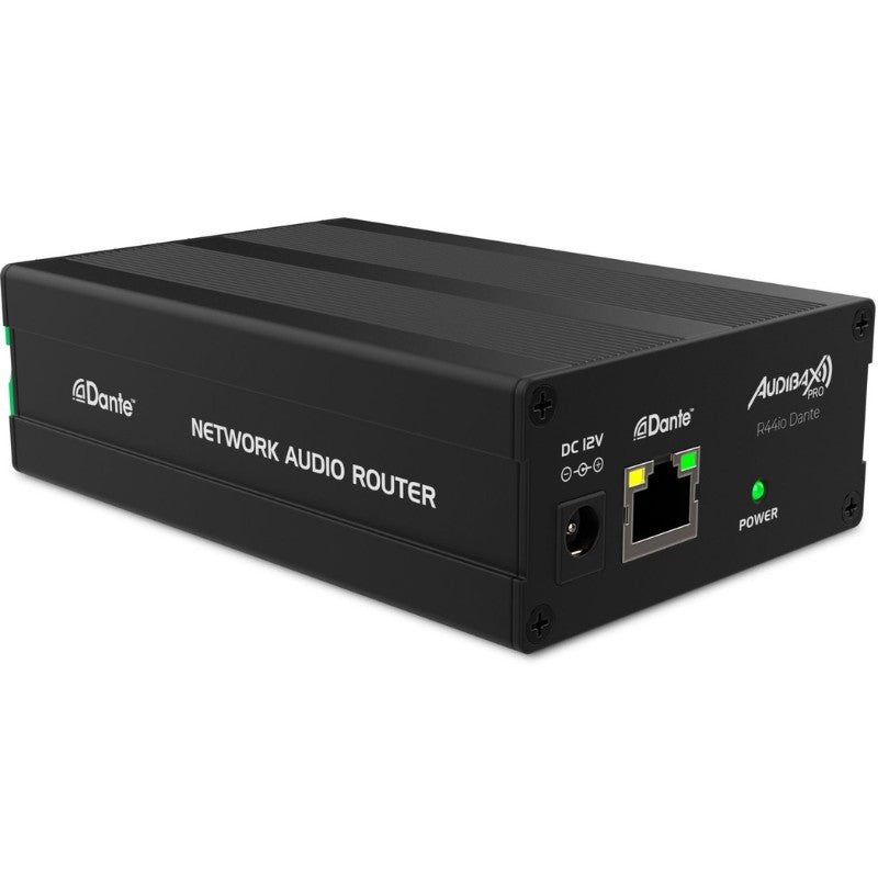 Audibax Pro R44io Dante - Interfaz 4×4 analógica/Dante compacta de 12 V para instalación y rental - Tempo Shop