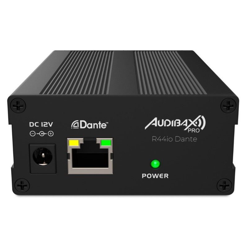 Audibax Pro R44io Dante - Interfaz 4×4 analógica/Dante compacta de 12 V para instalación y rental - Tempo Shop