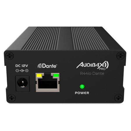 Audibax Pro R44io Dante - Interfaz 4×4 analógica/Dante compacta de 12 V para instalación y rental - Tempo Shop