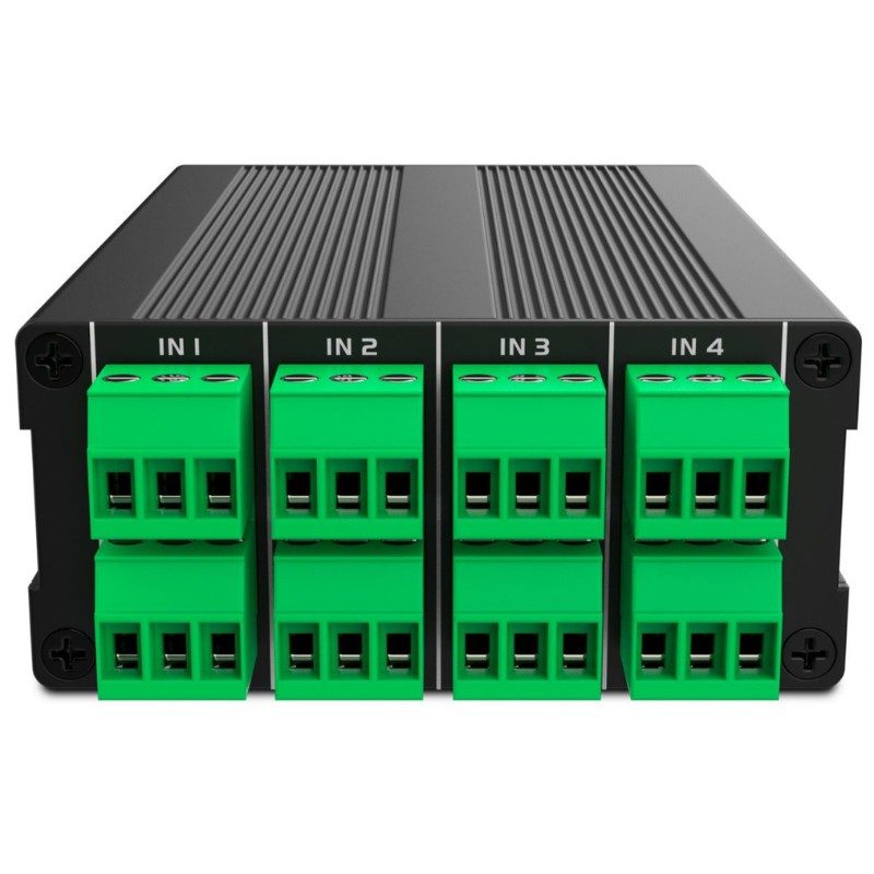 Audibax Pro R44io Dante - Interfaz 4×4 analógica/Dante compacta de 12 V para instalación y rental - Tempo Shop