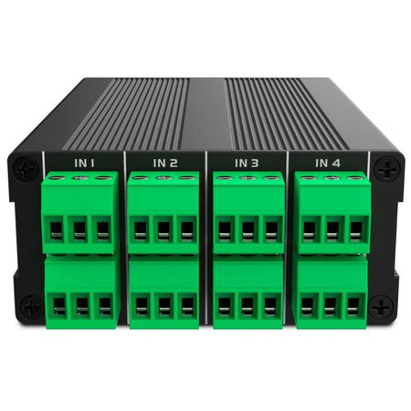 Audibax Pro R44io Dante - Interfaz 4×4 analógica/Dante compacta de 12 V para instalación y rental - Tempo Shop