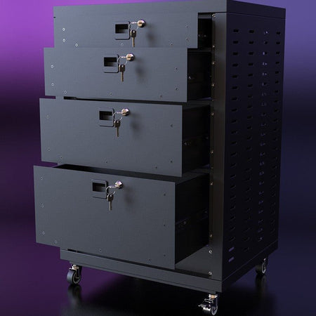 Audibax Pro Rack Drawer 2U 500 K - Cajón para Rack con Llave - Tempo Shop