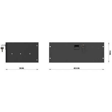 Audibax Pro Rack Drawer 4U 280 K - Cajón con Llave para Rack - Tempo Shop