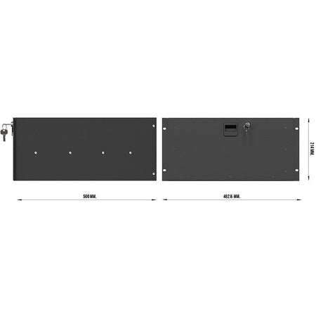 Audibax Pro Rack Drawer 5U 500 K - Cajón para rack 19" con cerradura - Tempo Shop