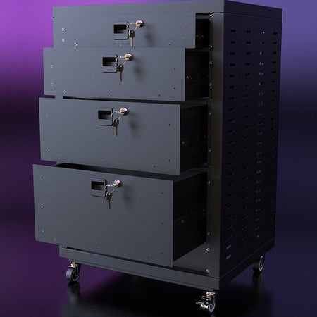 Audibax Pro Rack Drawer 5U 500 K - Cajón para rack 19" con cerradura - Tempo Shop