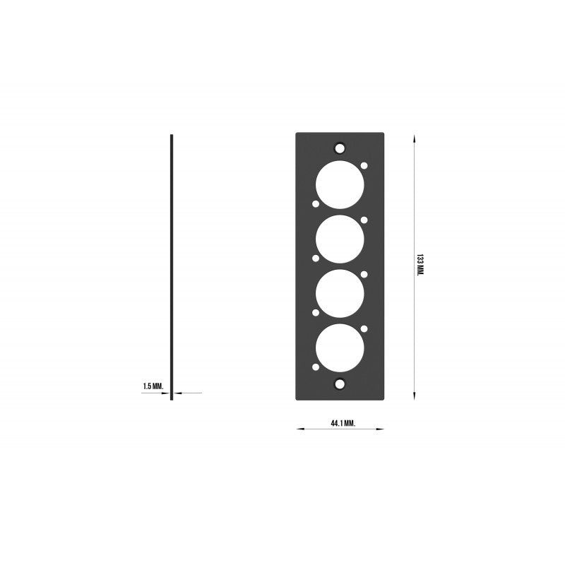 Audibax Pro Rack Panel D Size 3U 4H - Panel Tipo D - Tempo Shop