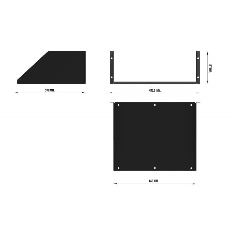 Audibax Pro Rack Shelf 4U 370 - Bandeja para Rack de 19 Pulgadas - Tempo Shop