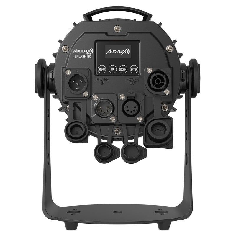 Audibax Pro Splash 80 - Foco PAR LED 80 W RGBALC 6-en-1 IP65, 25° de serie, RDM/DMX y funcionamiento sin ventilador - Tempo S