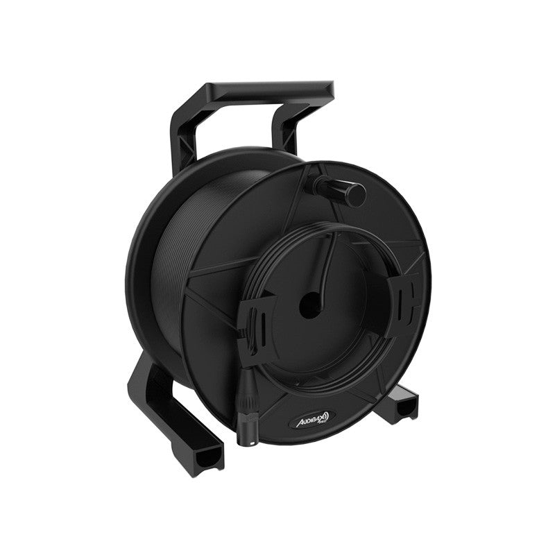 Audibax Pro CAT6 50M Drum Pro - Cable Ethernet CAT6 de 50 m en carrete con conectores EtherCon Neutrik y doble blindaje