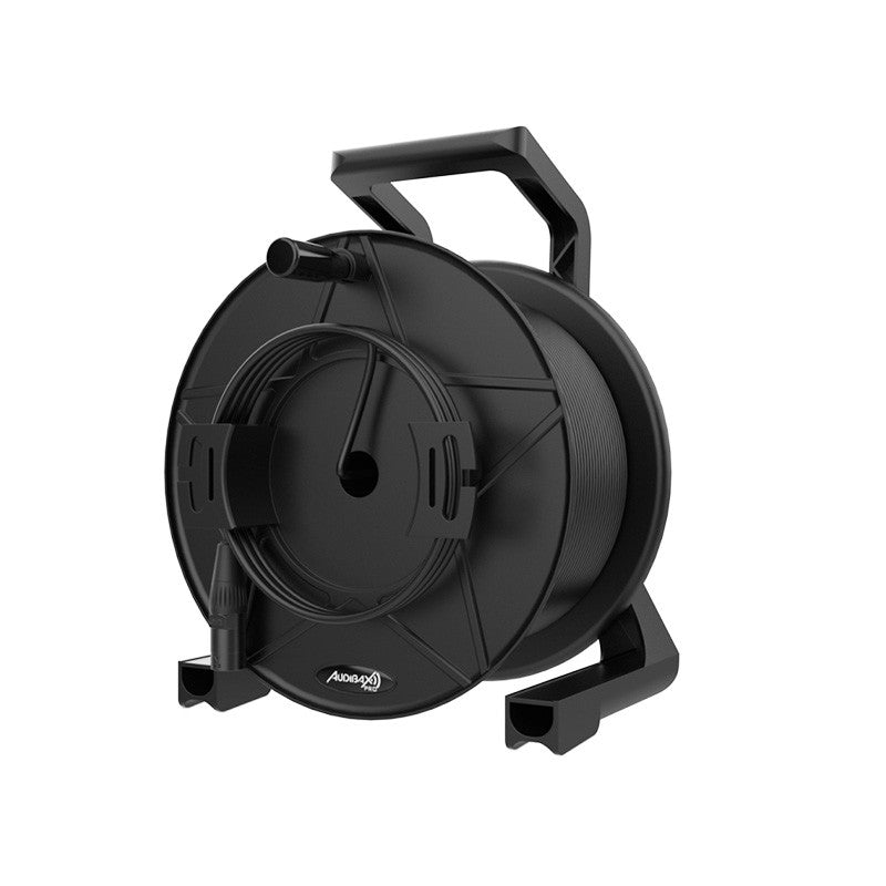 Audibax Pro CAT6 50M Drum Pro - Cable Ethernet CAT6 de 50 m en carrete con conectores EtherCon Neutrik y doble blindaje