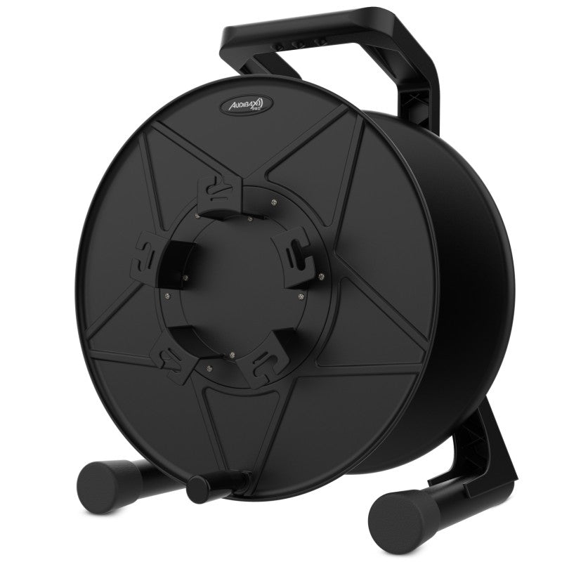 Audibax Pro CDM300 - Tambor enrollacables profesional Ø 380 mm con freno y brida delantera