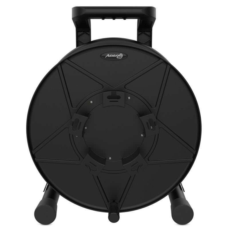 Audibax Pro CDM300 - Tambor enrollacables profesional Ø 380 mm con freno y brida delantera