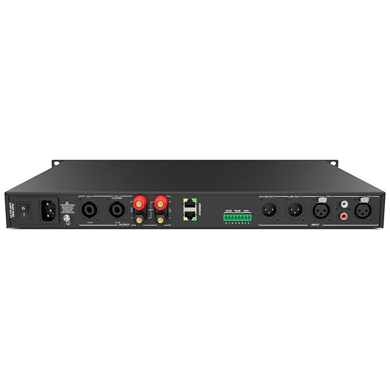 Audibax Pro MA2500T DSP - Amplificador de matriz 19″ 2×300 W con DSP y control Ethernet (Low-Z/70/100 V)