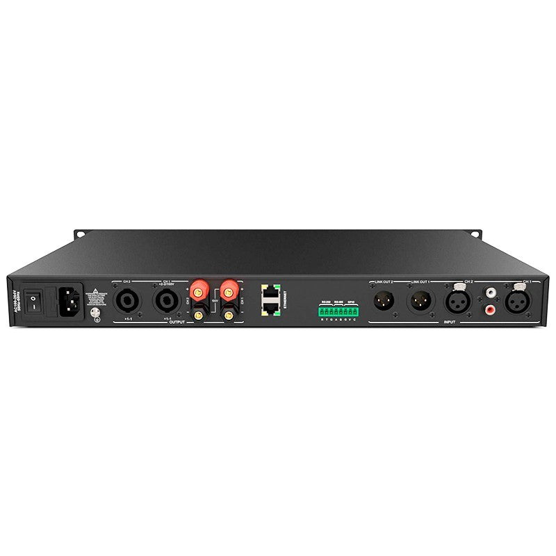 Audibax Pro MA2500T DSP Dante - Amplificador de matriz 2×300 W con DSP, Dante y control Ethernet (1U 19″)