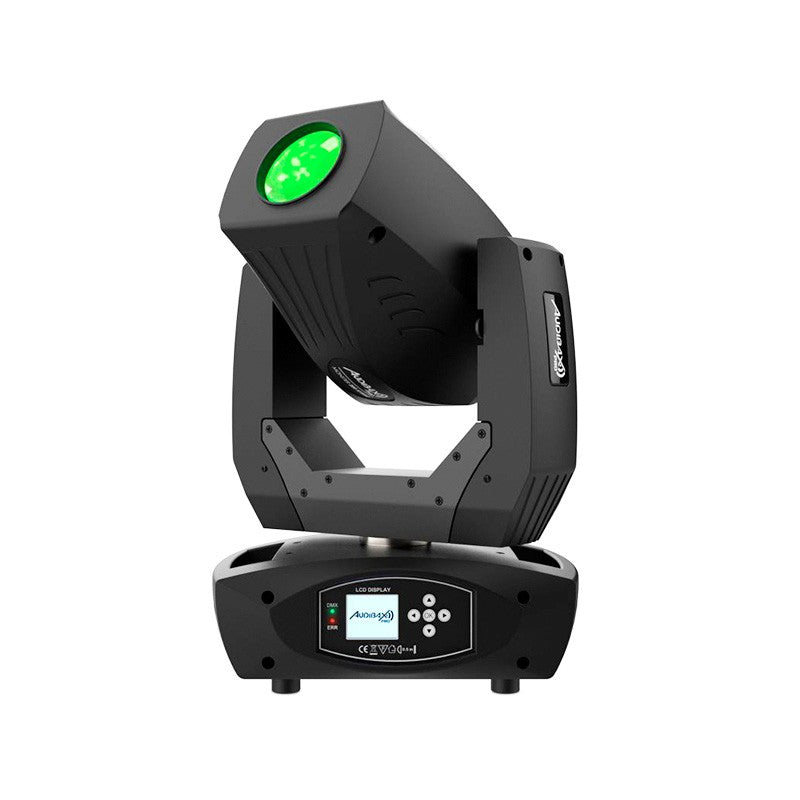 Audibax Pro Monster 200 Hybrid — Cabeza móvil híbrida LED 200 W (spot/beam con frost a wash), zoom 7–21º y 18 canales DMX