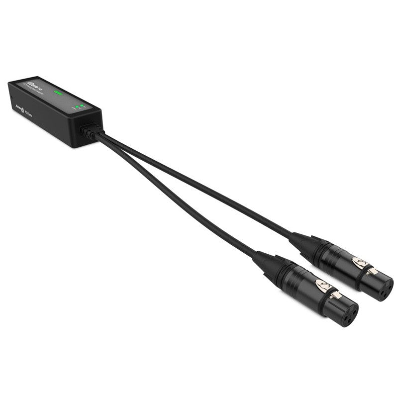 Audibax Pro R22i Dante - Adaptador Dante con 2 entradas analógicas balanceadas, 24-bit, PoE y compatibilidad AES67
