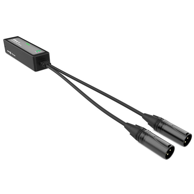 Audibax Pro R22o Dante - Adaptador Dante a salida analógica 2 canales con PoE y AES67