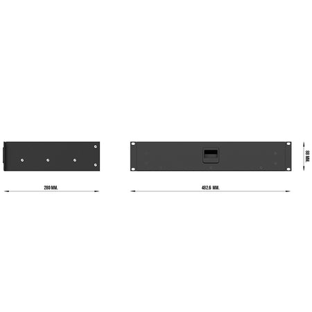 Audibax Pro Rack Drawer 2U 280 - Cajón Extraíble para Rack 19"