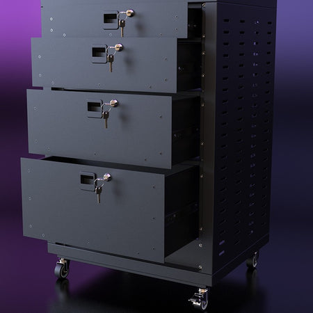 Audibax Pro Rack Drawer 4U 370 K - Cajón con Llave para Rack