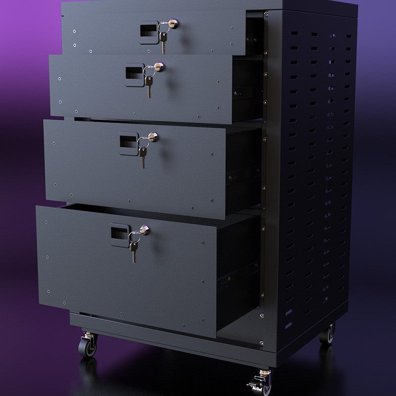 Audibax Pro Rack Drawer 4U 500 K - Cajón de 19 Pulgadas con Cerradura