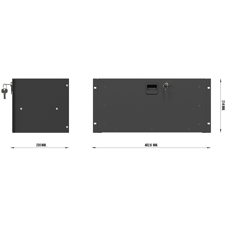 Audibax Pro Rack Drawer 5U 230 K - Cajón Seguro para Rack