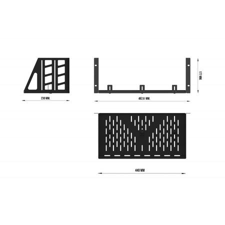 Audibax Pro Rack Shelf Vent 4U 230 - Bandeja de Ventilación para Rack 19 Pulgadas