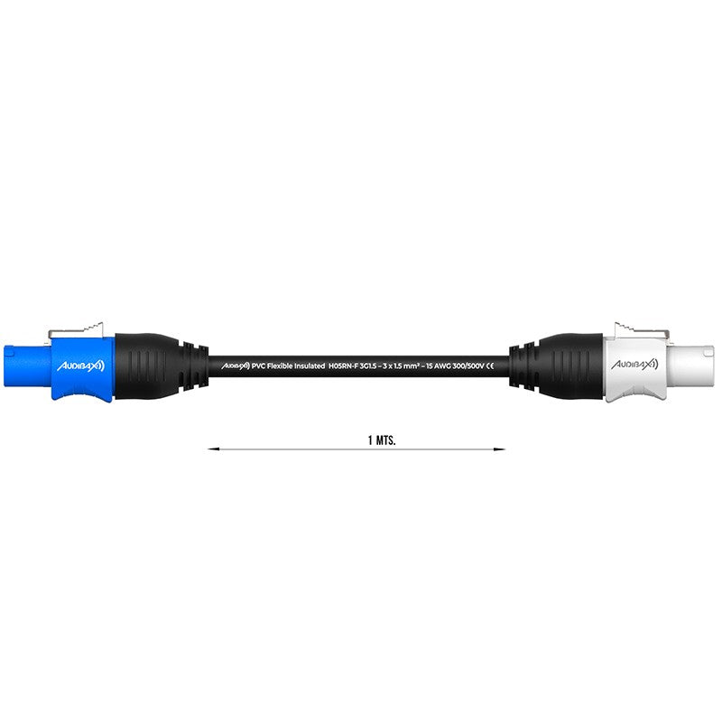 Audibax PWC100-15 - Cable de alimentación PowerCON 1m