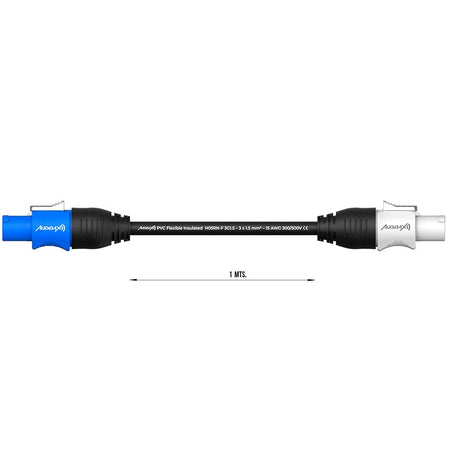 Audibax PWC100-15 - Cable de alimentación PowerCON 1m